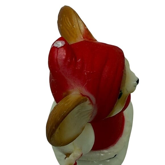 Vintage Mouse Christmas Helper Figurine Red Santa Outfit Holiday Decor Hong Kong - Picture 7 of 8